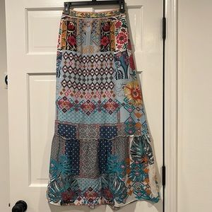 Johnny Was silk skirt